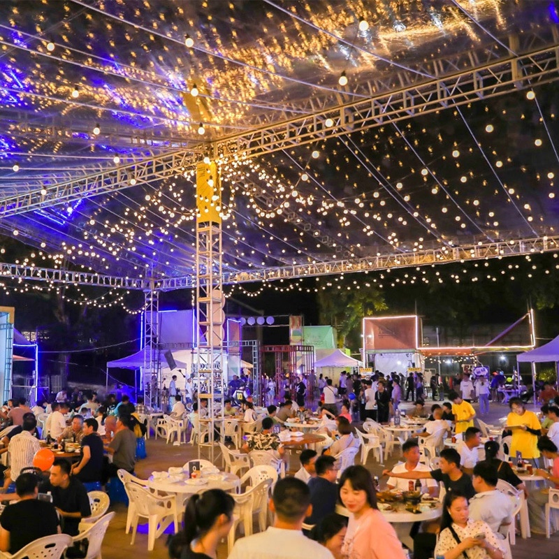 G50球泡灯串可连接户外跑马led灯串圣诞婚礼节日装饰露营氛围灯