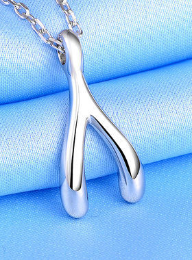 短款如愿骨生日礼物送女友银项链