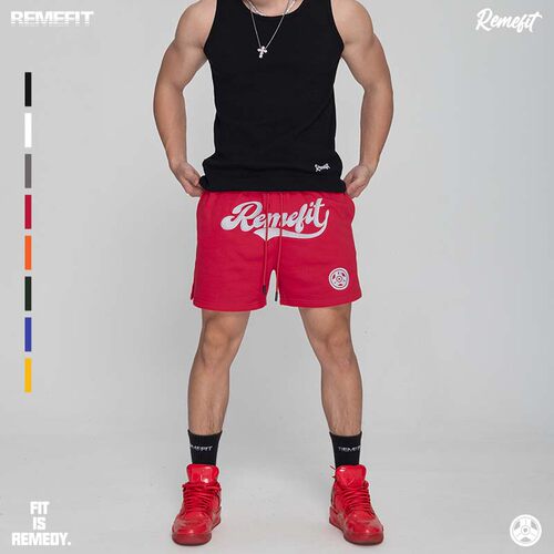 REMEFIT8色运动语言刺绣短裤