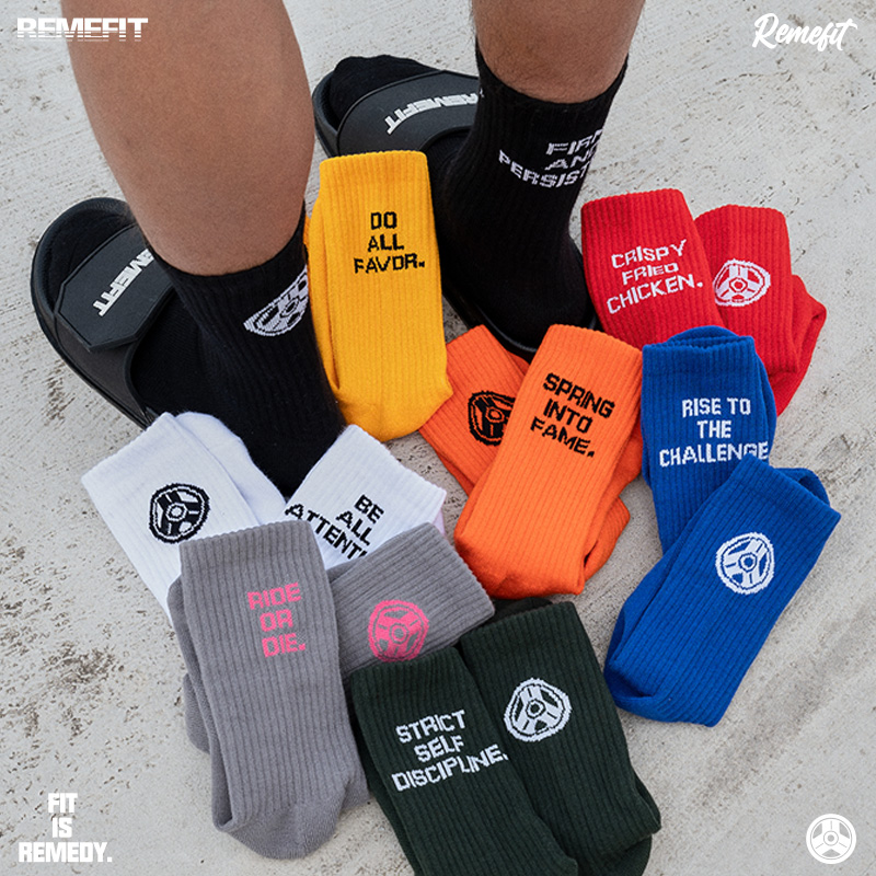 REMEFIT男女毛巾底高帮袜新疆棉