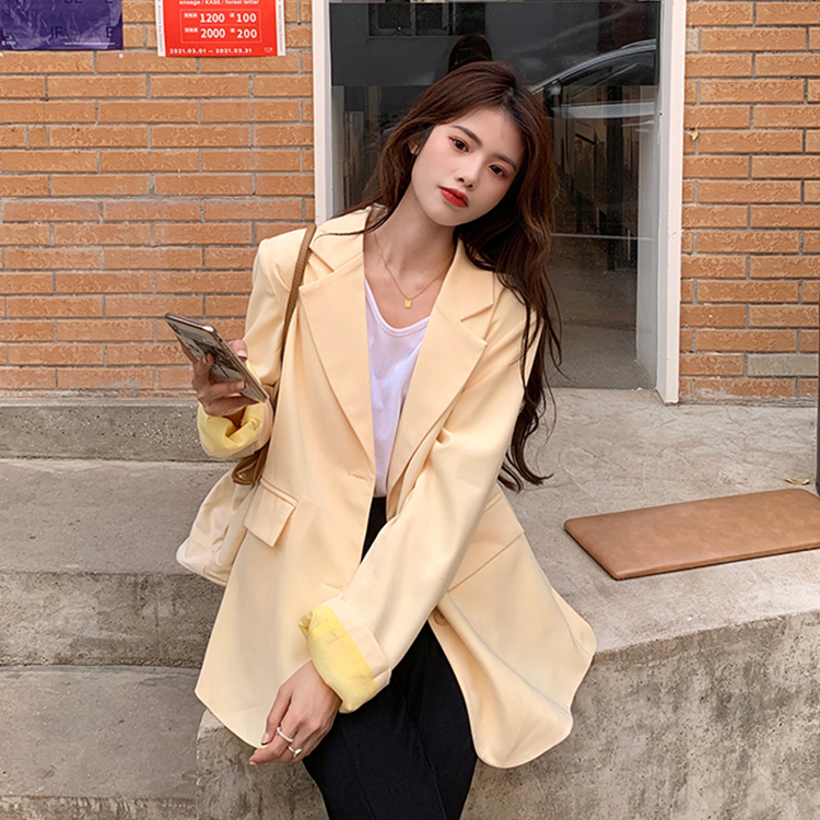 Real shot design sense of large split back suit coat