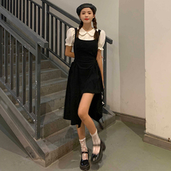 Real irregular fake two bandaged skirts