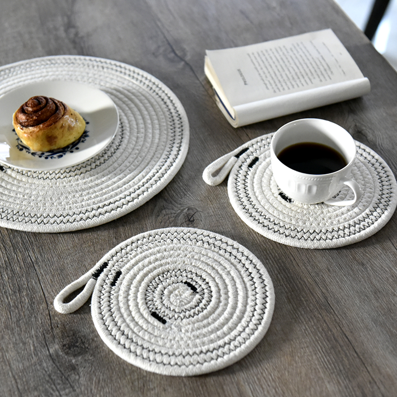 纳朴棉线编织防烫隔热垫