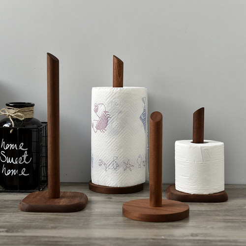 实木餐桌纸巾架厨房卷纸架