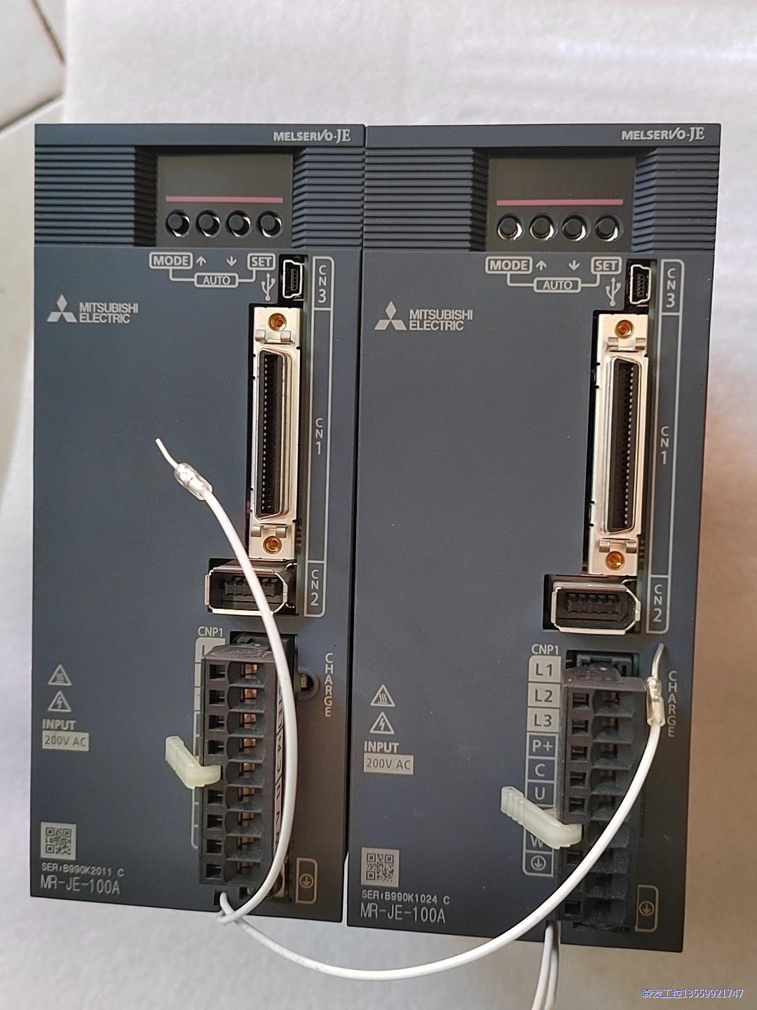 三菱伺服MR-JE-100A 2019年的货，成色漂亮，功能议价商品