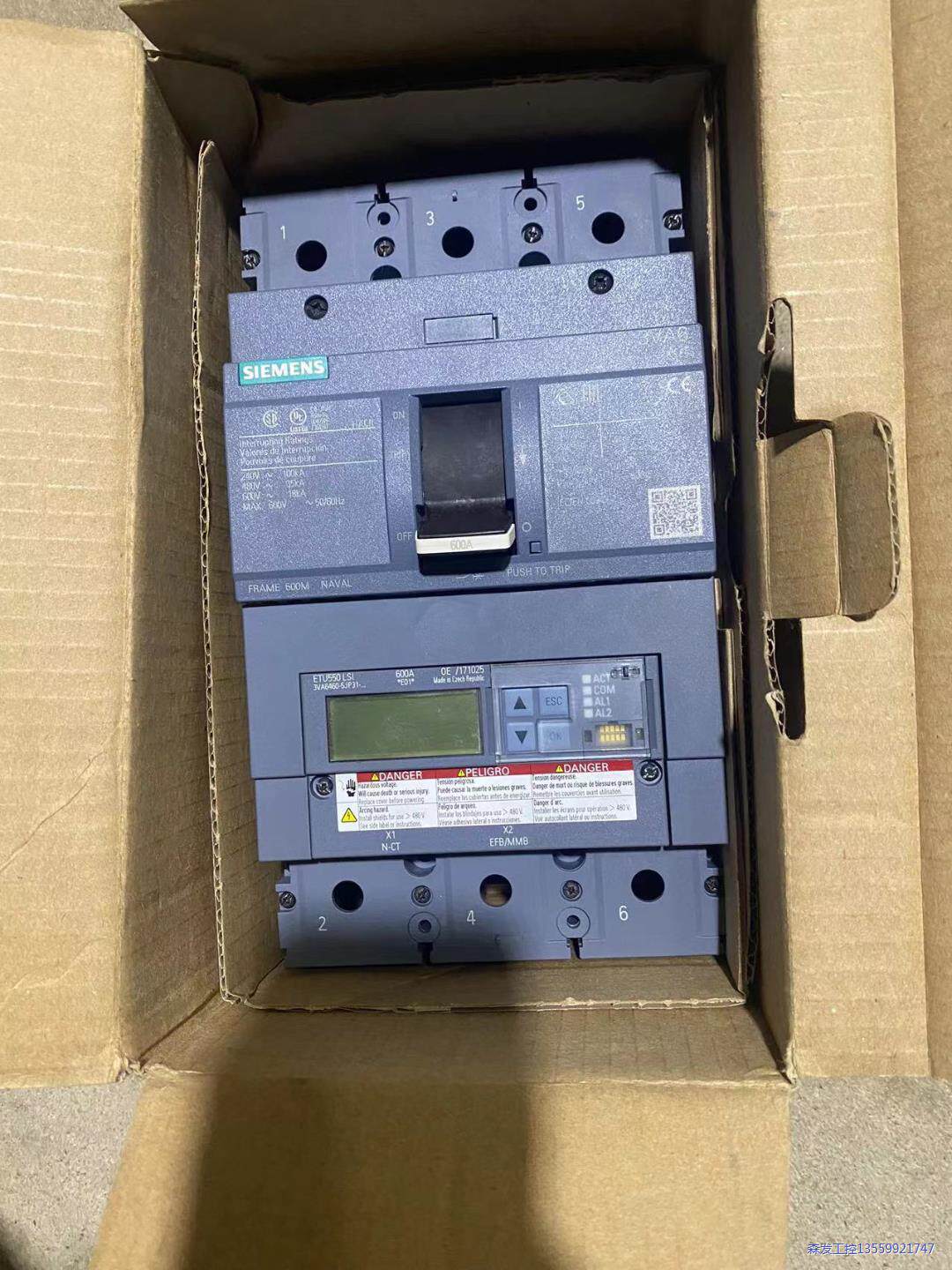 全新西门子ETU550L SI原装进口断路器,600A,全新议价商品