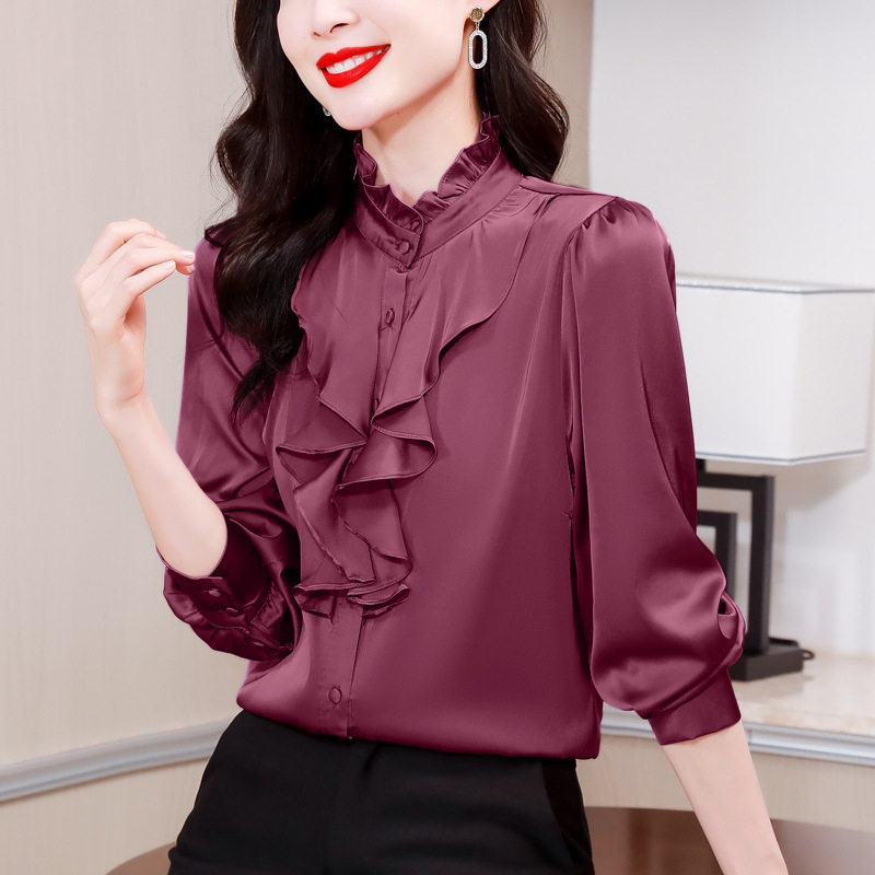 真丝女士衬衫高端女士气质