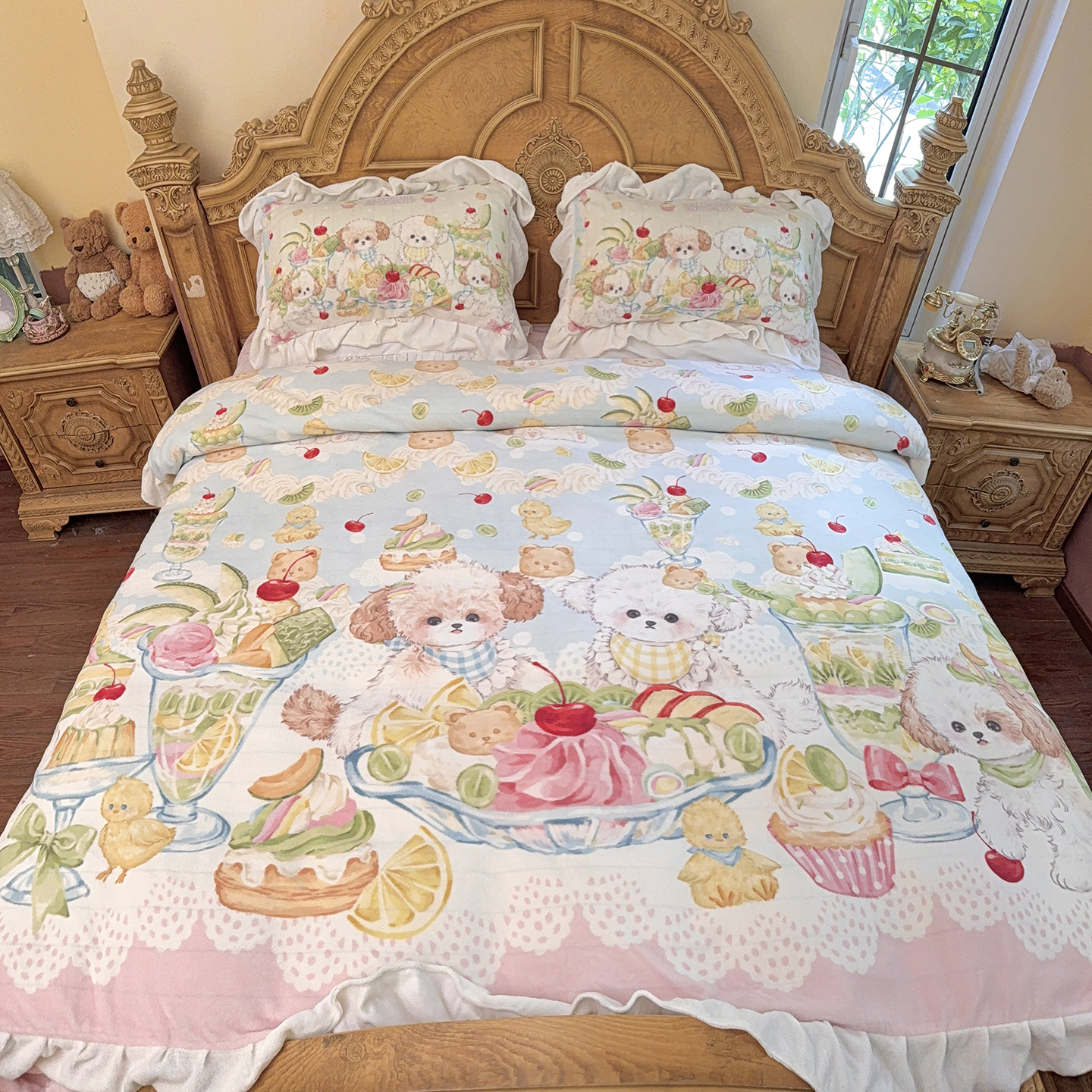 牛奶绒加厚保暖洛丽塔四件套