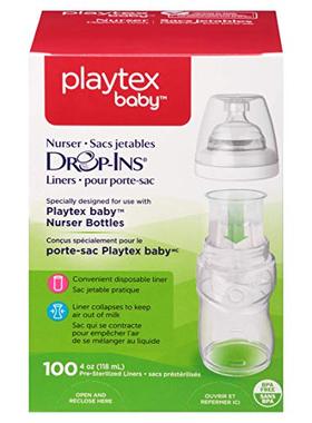 美国Playtex宽口奶瓶内胆袋118ml/236-300ml可选 100个装储奶袋