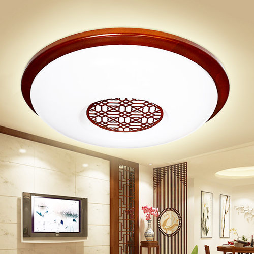 圆形LED卧室吸顶灯中式