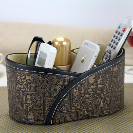 丽然客厅茶几桌面遥控器收纳盒 创意化妆品梳妆台整理杂物置物架