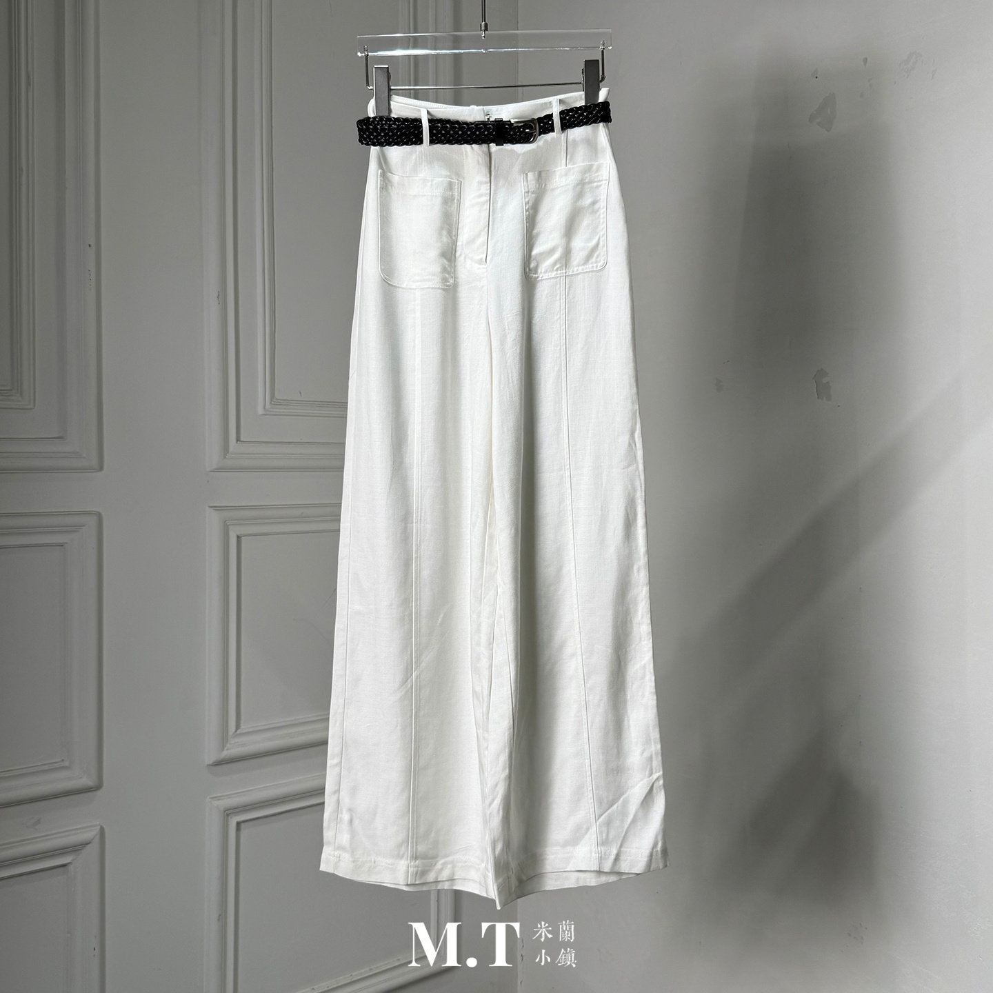 现货特价米兰小镇南油高版酷飒风镂空编织腰带显高宽松阔腿休闲裤,女装/女士精品,休闲裤,淘宝优惠券,粉丝福利购,淘宝优惠卷