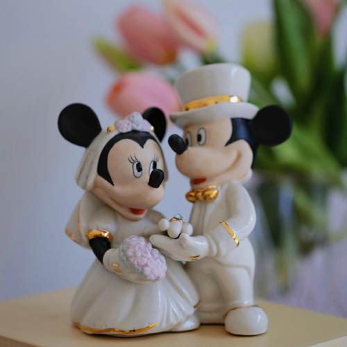 米奇米妮陶瓷摆件伴手礼结婚礼物