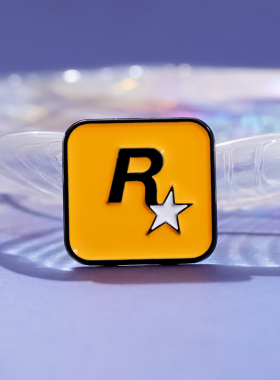 R星创意logo标志胸针合金