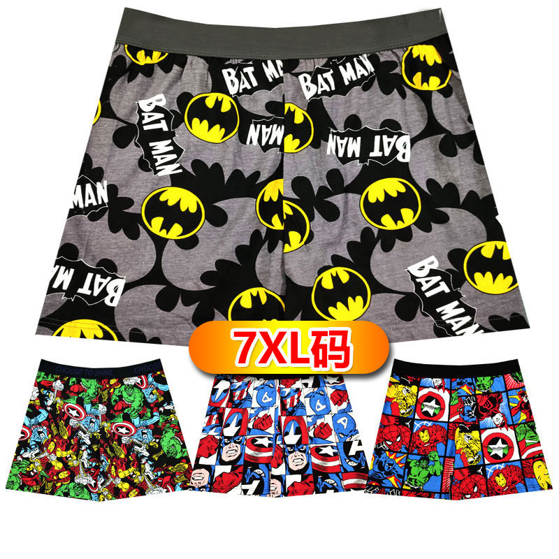 全棉新款中腰印花柔软卡通动漫运动胖人码阿罗裤家居超大孖烟通男,女士内衣/男士内衣/家居服,男平角内裤,淘宝优惠券,粉丝福利购,淘宝优惠卷