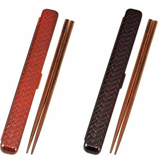 木质餐具 现货日本进口HAKOYA筷子筷盒套装 便携式 携带式 包邮