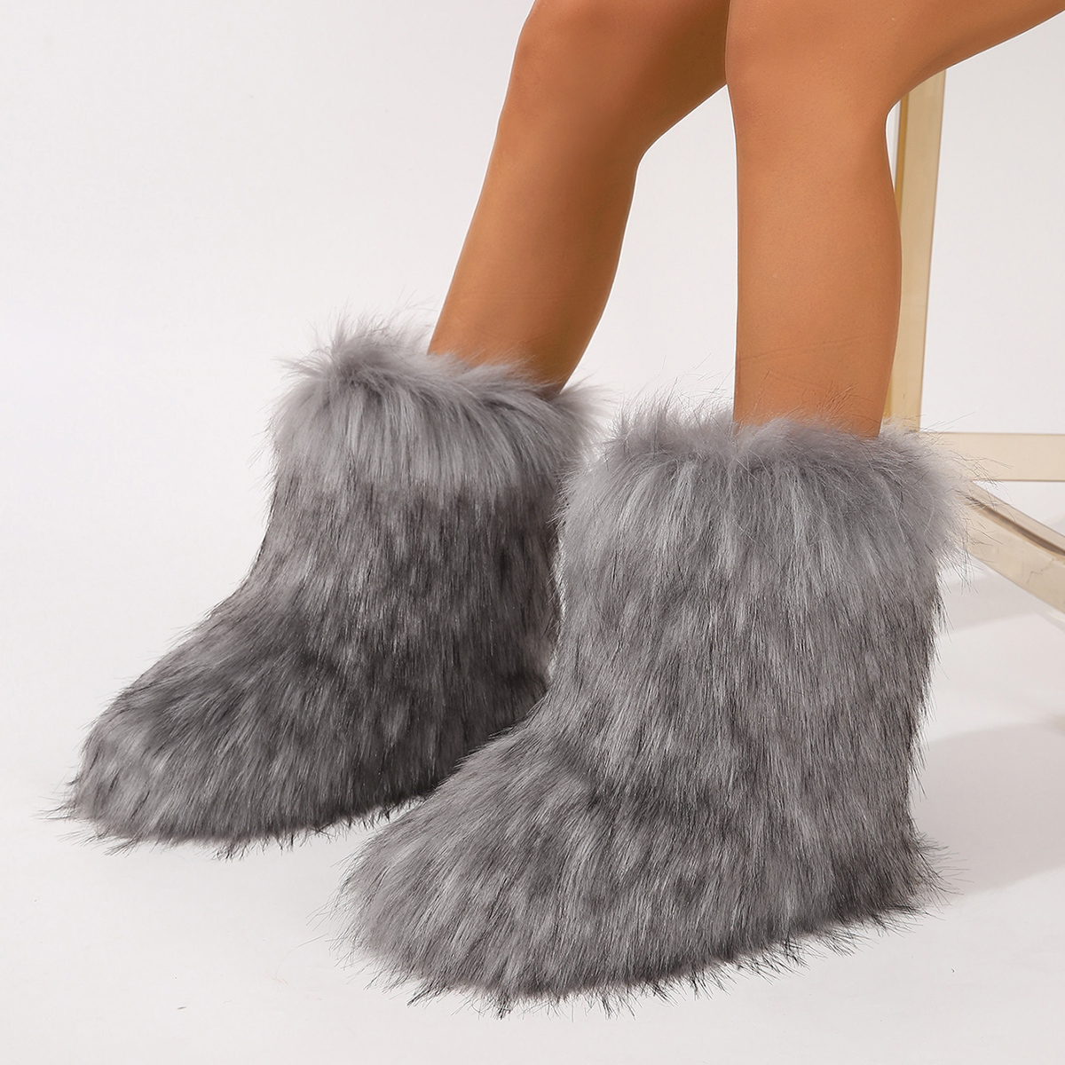 雪地靴冬季时尚长筒毛毛靴