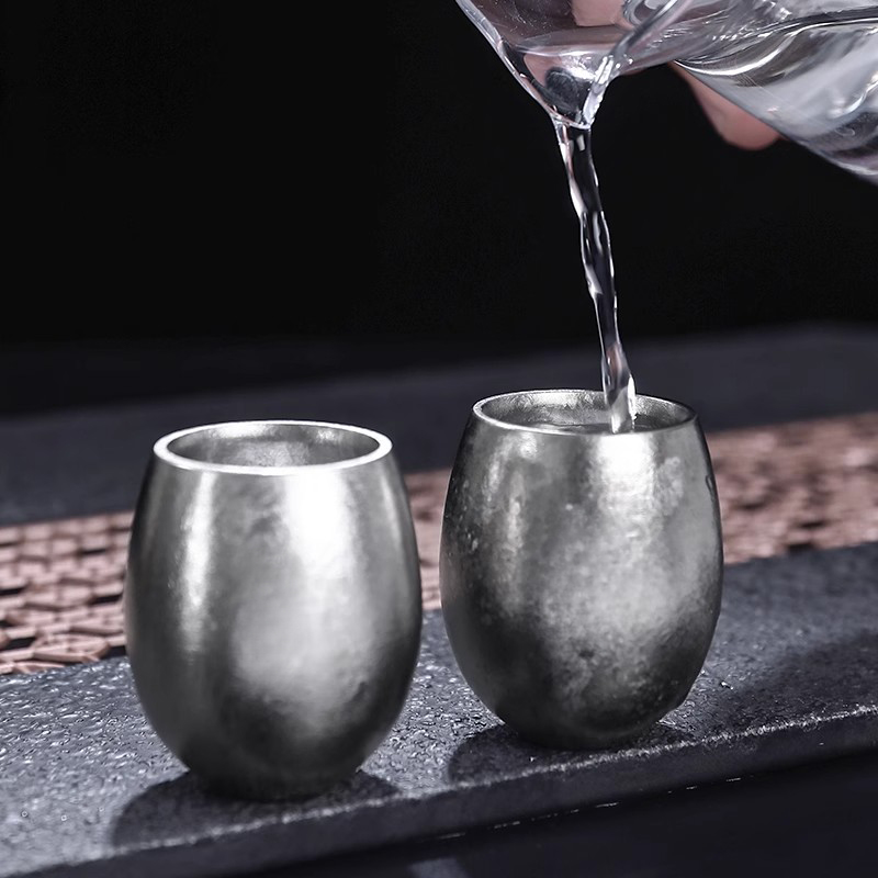 纯钛加厚小酒杯家用不串味白酒杯一口杯小酒盅防锈纯钛酒具