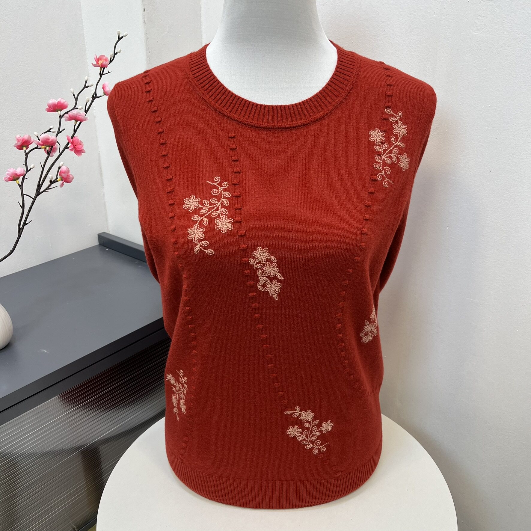 妈妈装秋冬针织羊毛衫中老年女装新款时尚圆领毛衣宽松大码打底衫 - 豹羊妈妈装出品