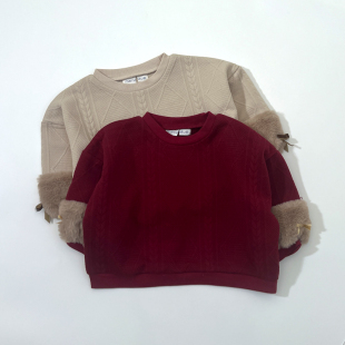 版 卫衣休闲裤 型太可爱 女童宝宝春秋拼接款 上衣 一眼相中 日单