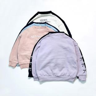 日单~br 新款 布料舒适 女童儿童春秋冬拉绒加绒休闲宽松卫衣外套