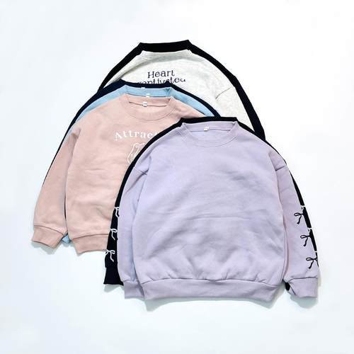 外贸单女童抓绒拉绒休闲宽松卫衣