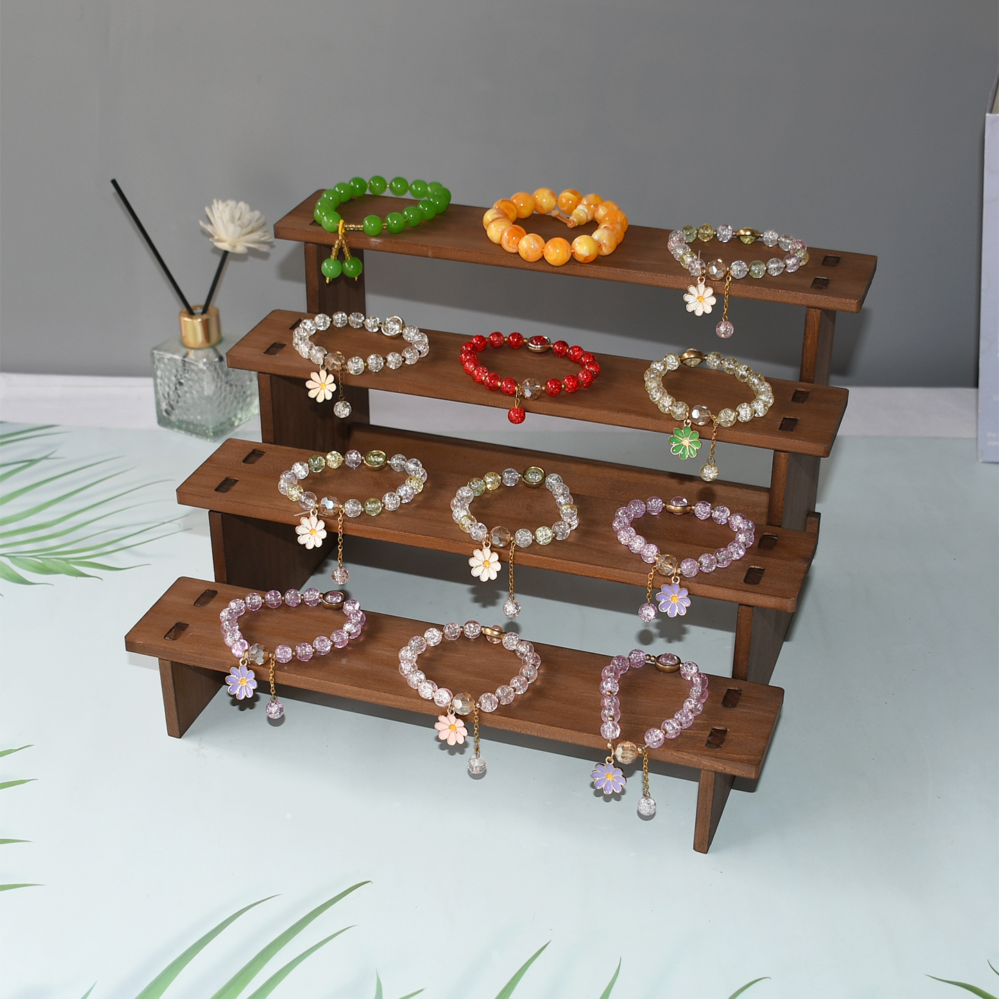 实木首饰收纳架发夹手镯摆摊道具