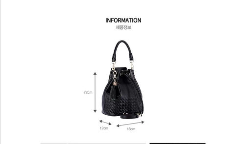 水桶包编织头层软牛皮