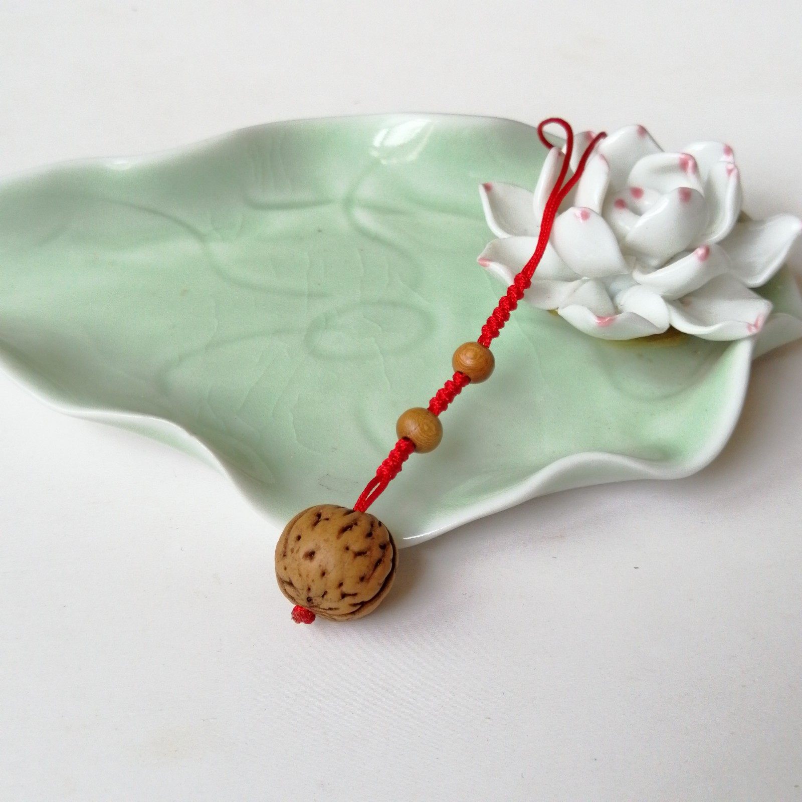 桃核手机挂坠吊坠野生桃胡桃木挂件本命年压惊手工金刚结编织男女