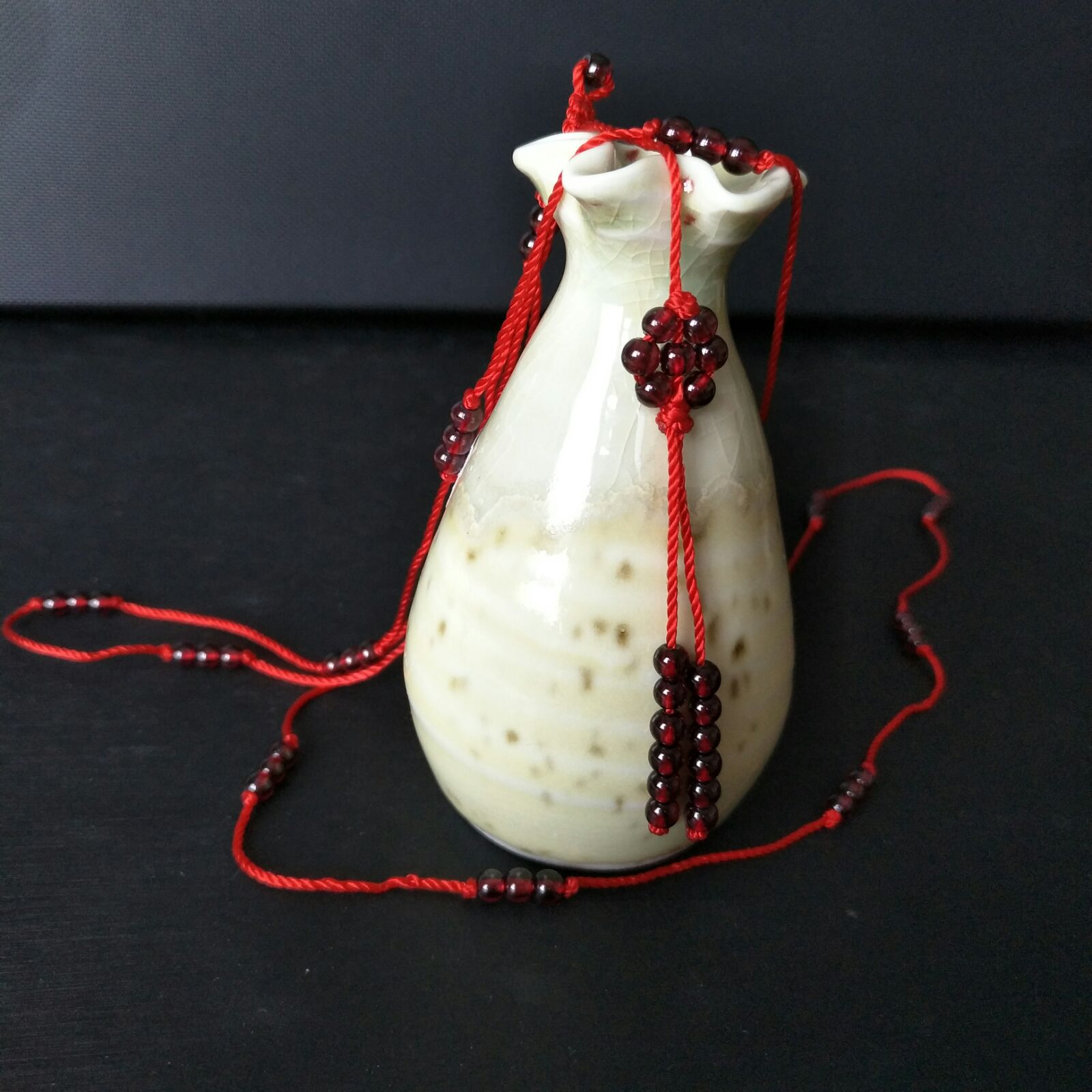 本命年红绳腰带优质石榴石腰链女士纯手工编织超细绳美容养颜纳福