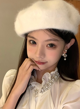 韦雪同款！千金风字母CD珍珠耳环2024新款爆款高级感秋冬耳钉耳饰