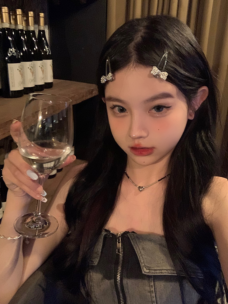 peachtea闪闪蝴蝶结发夹