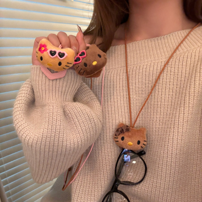 可爱kitty猫眼镜收纳挂绳项链