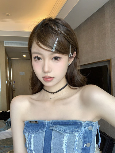 peachtea小鞠同款化妆小发夹