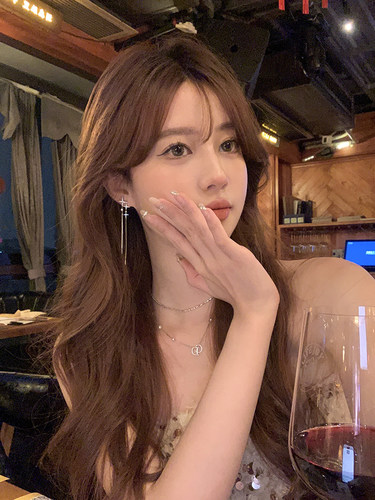 peachtea不规则十字星流苏耳环