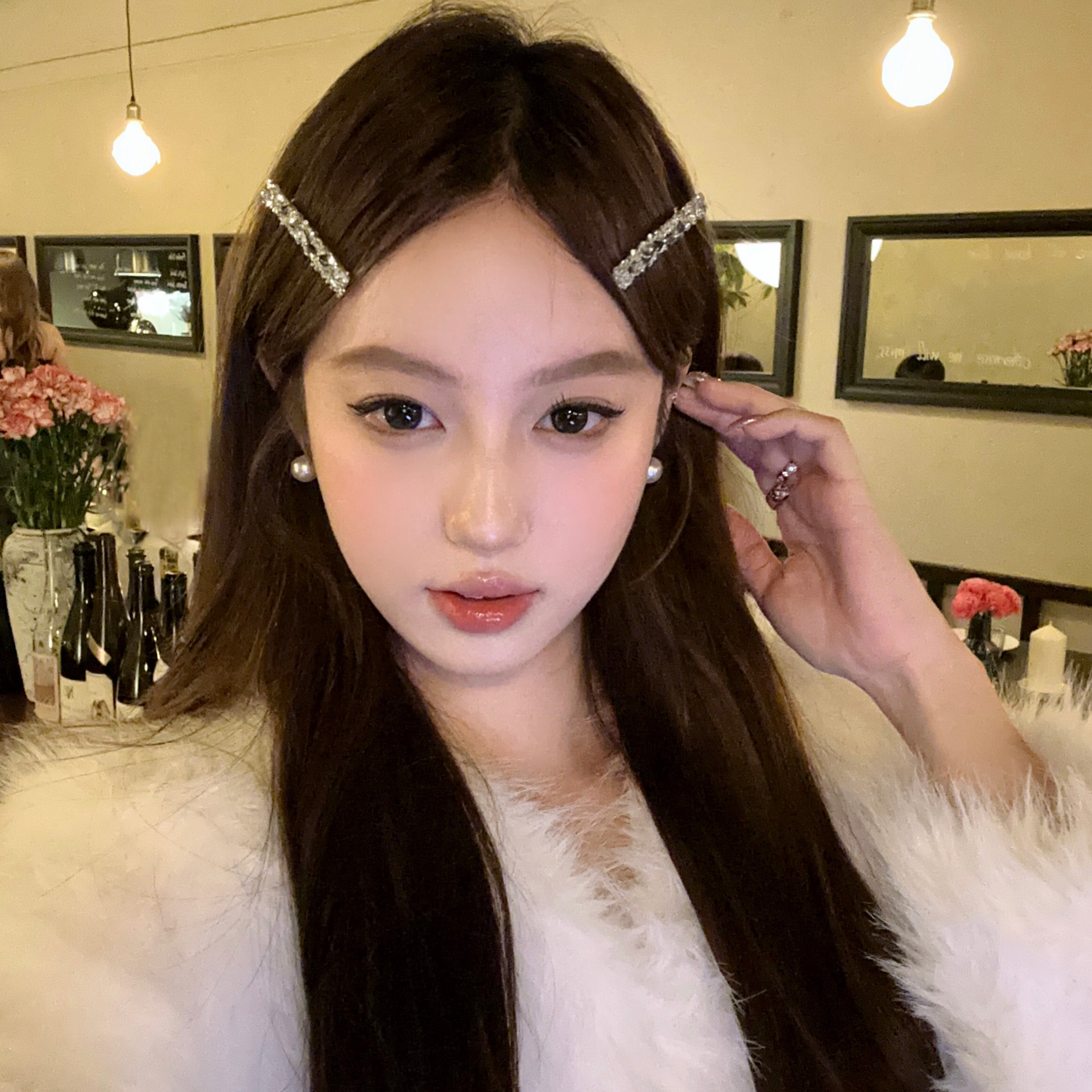 【蜜桃茶】精致欧尼 灰色爆闪满钻发夹气质千金高级感刘海夹发饰,饰品/流行首饰/时尚饰品新,发饰,淘宝优惠券,粉丝福利购,淘宝优惠卷