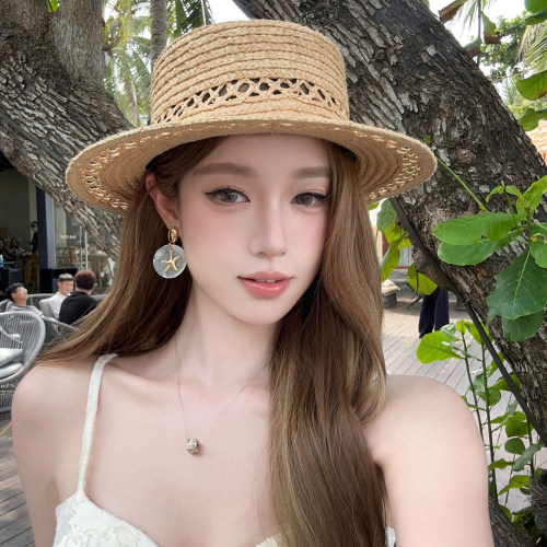 海贝星语海星母贝圆形耳环
