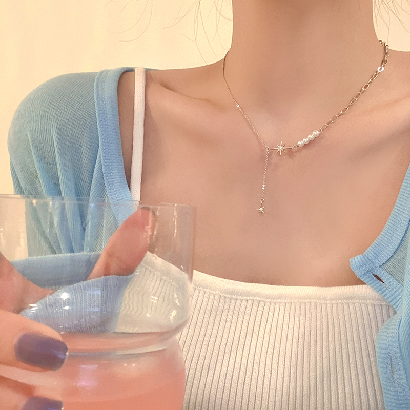 温柔陷阱八芒星珍珠项链