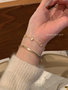 金色简约双层手链轻奢小众精致女生手饰 蜜桃茶 自留好好搭