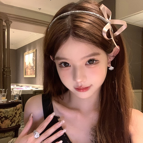 公主date~飘带蝴蝶结满钻发箍