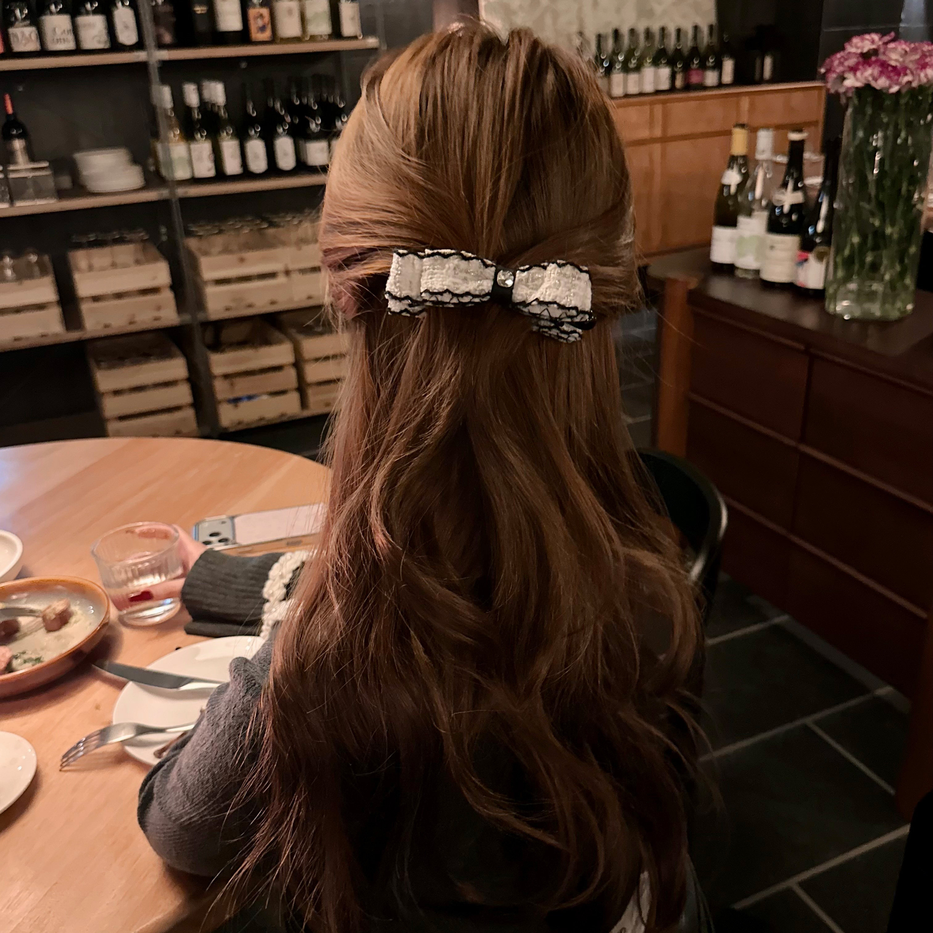 香香珍妮闪钻蝴蝶结香蕉夹