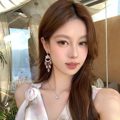 琉璃梦境民族风水晶吊坠耳环