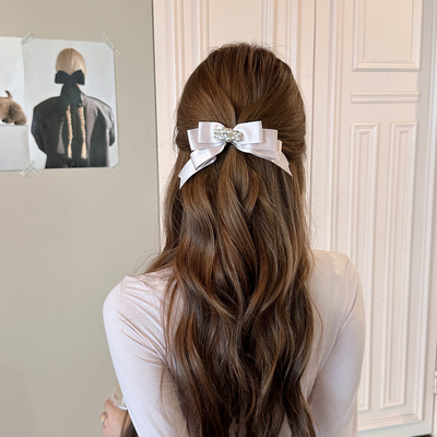 公主date~精致珍珠蝴蝶结发夹