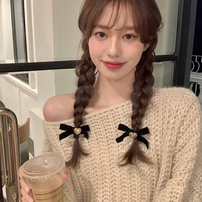 小香风气质女孩蝴蝶结发绳