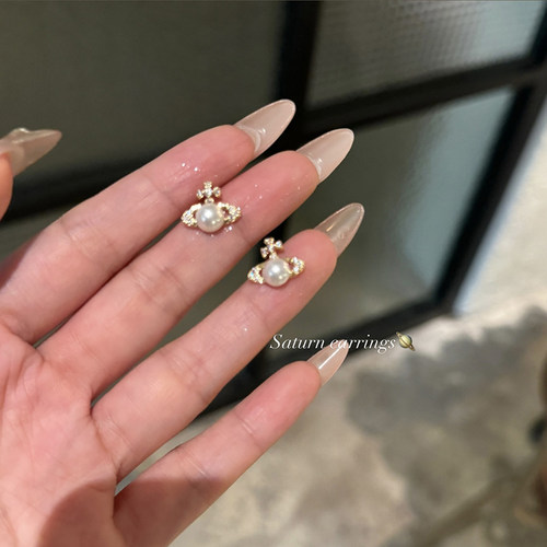 peachtea星球珍珠耳钉