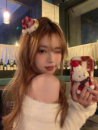 可爱圣诞帽子发箍发夹头饰