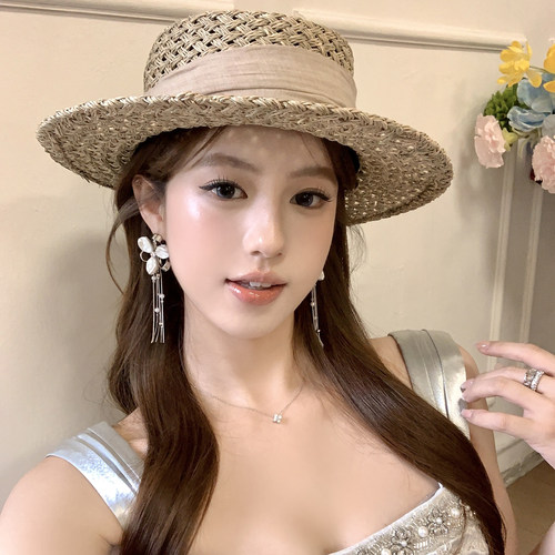 捕梦小镇法式轻奢花朵流苏耳环