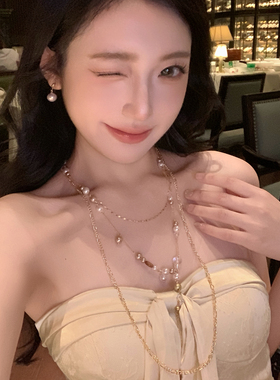伯爵千金法式珍珠多层叠戴项链