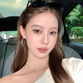 心动圆舞曲 蜜桃茶 双层简约设计感大圈素圈耳环日常通勤耳饰