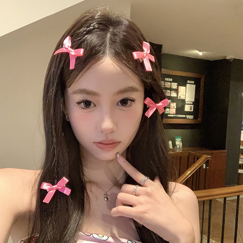 蜜桃茶打歌甜妹蝴蝶结发夹
